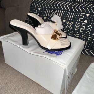 Burberry Cream and Gold Heels